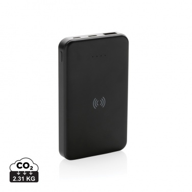 Logo trade promotional product photo of: RCS recycled plastic 5.000 mAh 5W wireless powerbank