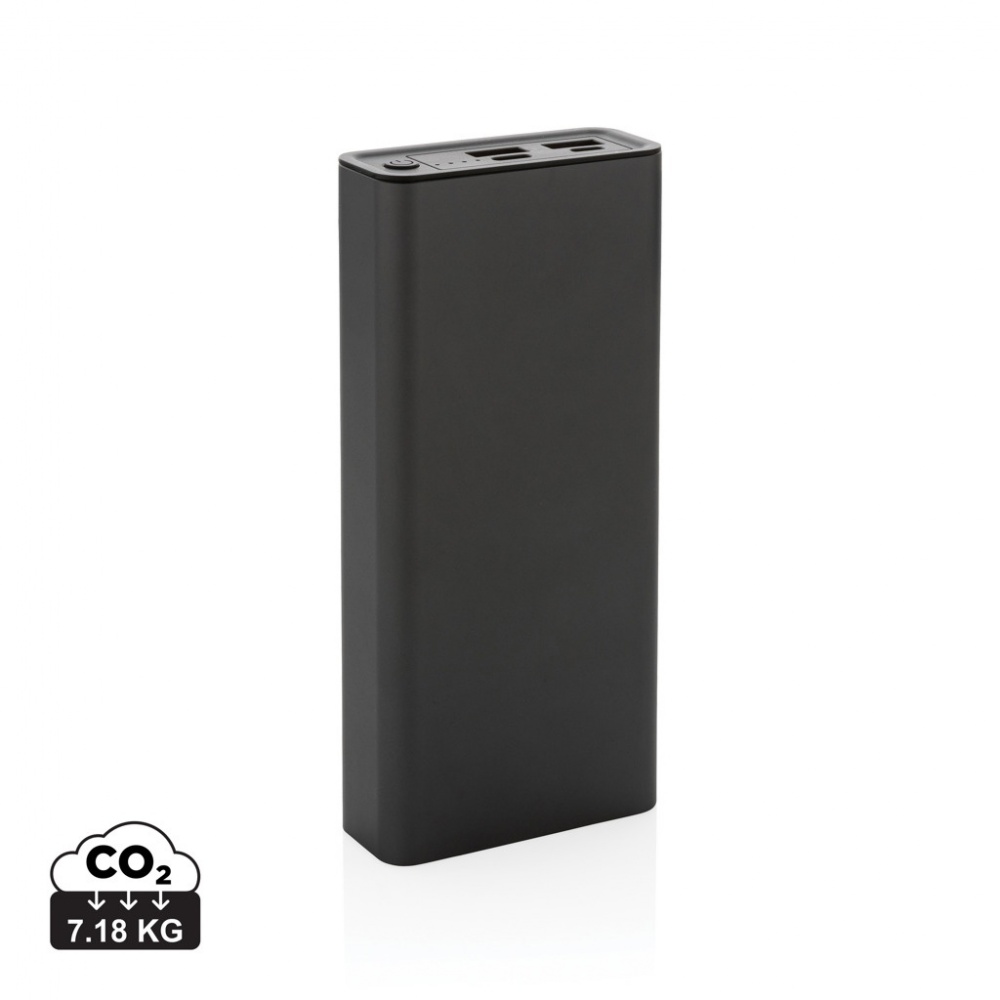 Logotrade promotional product image of: Terra RCS recycled 20W aluminium powerbank 20.000 mAh