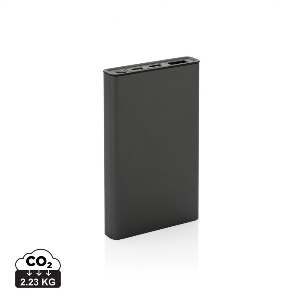 Logo trade promotional gifts picture of: Terra RCS recycled aluminium powerbank 5.000 mAh