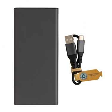 Logotrade promotional merchandise picture of: Terra RCS recycled 18W aluminium powerbank 10.000 mAh