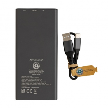 Logotrade business gift image of: Terra RCS recycled 18W aluminium powerbank 10.000 mAh