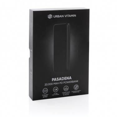 Logo trade promotional items image of: Urban Vitamin Pasadena 20.000 mAh 18W PD powerbank