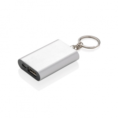 Logo trade promotional giveaways image of: 1.000 mAh keychain powerbank