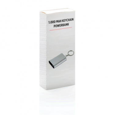 Logo trade corporate gifts image of: 1.000 mAh keychain powerbank