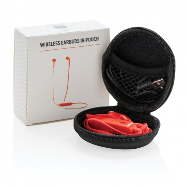 Logo trade promotional merchandise photo of: Wireless earbuds in pouch