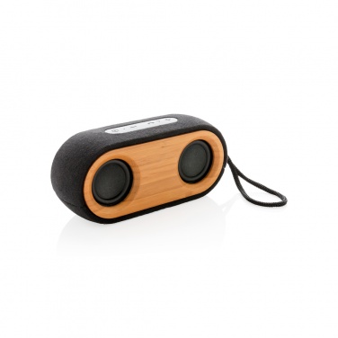 Logo trade promotional items image of: Bamboo X double speaker