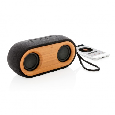 Logo trade advertising product photo of: Bamboo X double speaker