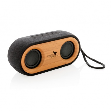 Logo trade corporate gift photo of: Bamboo X double speaker