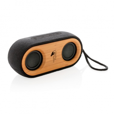 Logo trade promotional merchandise photo of: Bamboo X double speaker