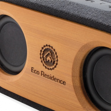 Logo trade promotional giveaways image of: Bamboo X double speaker