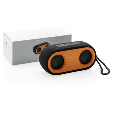 Logo trade advertising products image of: Bamboo X double speaker