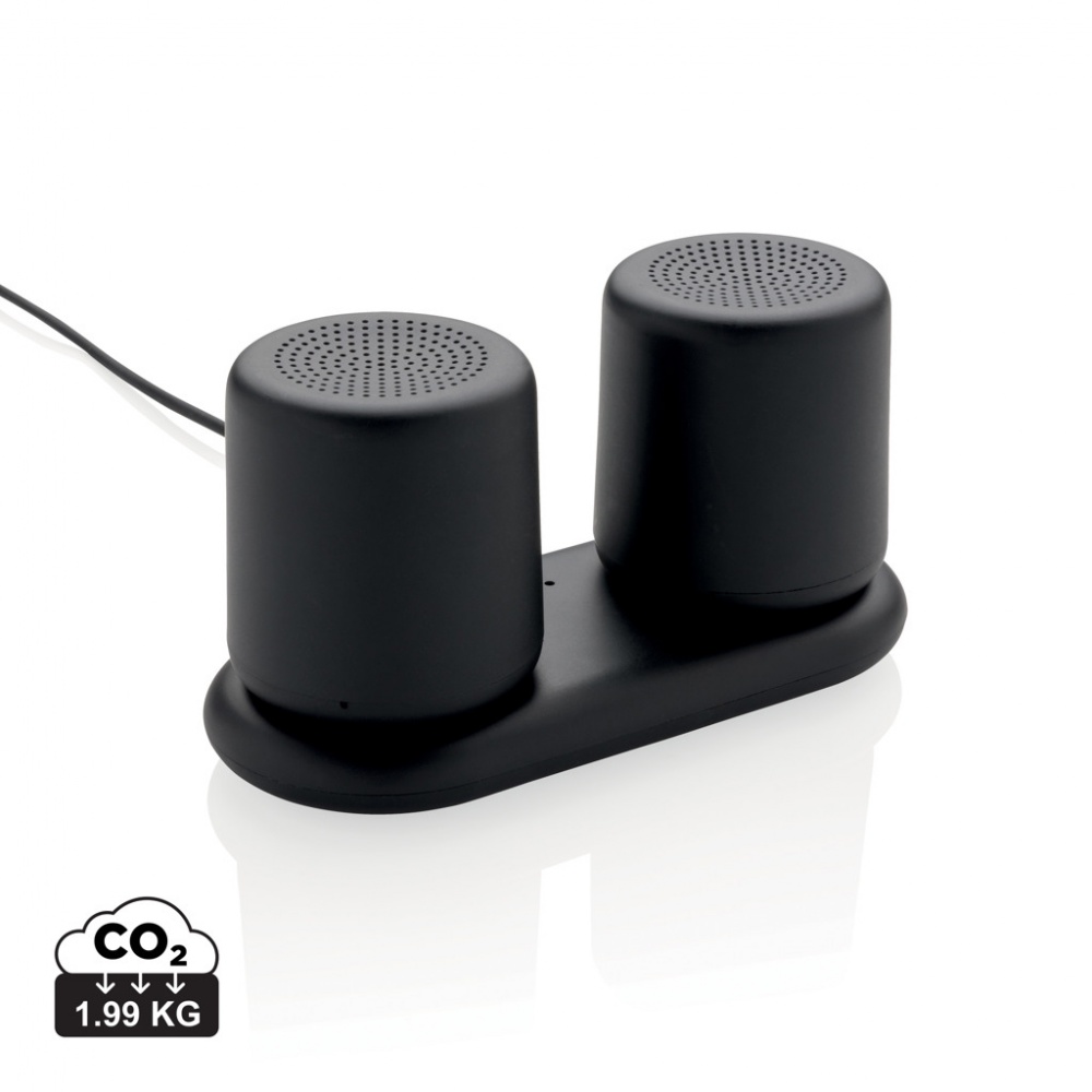 Logo trade promotional giveaway photo of: Double induction charging speaker