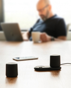 Logotrade promotional item image of: Double induction charging speaker