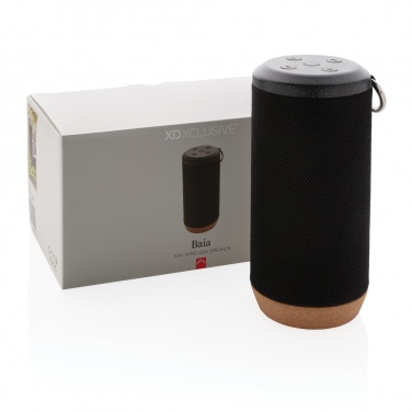 Logo trade promotional merchandise image of: Baia 10W wireless speaker, cork