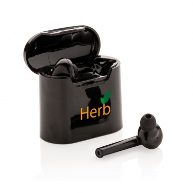 Logo trade promotional giveaways picture of: Liberty wireless earbuds in charging case