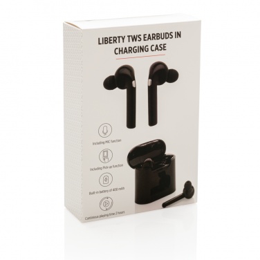 Logotrade promotional item picture of: Liberty wireless earbuds in charging case