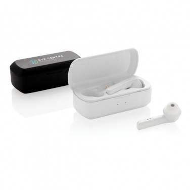 Logo trade corporate gift photo of: Free Flow TWS earbuds in charging case