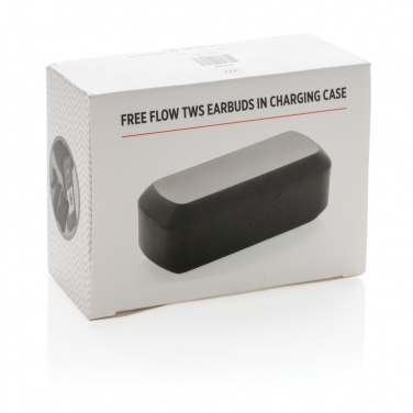 Logo trade business gift photo of: Free Flow TWS earbuds in charging case