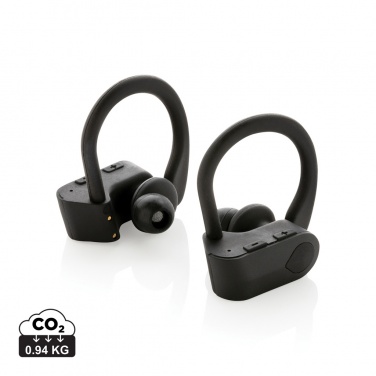 Logo trade corporate gift photo of: TWS sport earbuds in charging case