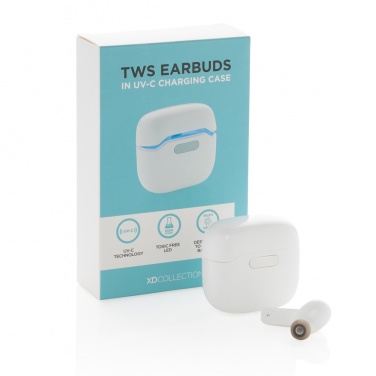 Logo trade promotional merchandise photo of: TWS earbuds in UV-C sterilising charging case