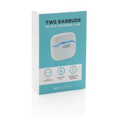 Logo trade promotional items picture of: TWS earbuds in UV-C sterilising charging case