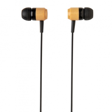 Logo trade corporate gifts picture of: Bamboo wireless earbuds