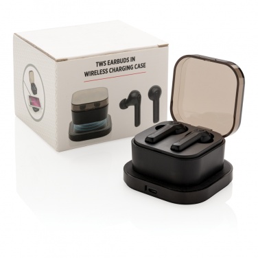 Logotrade promotional gift image of: TWS earbuds in wireless charging case