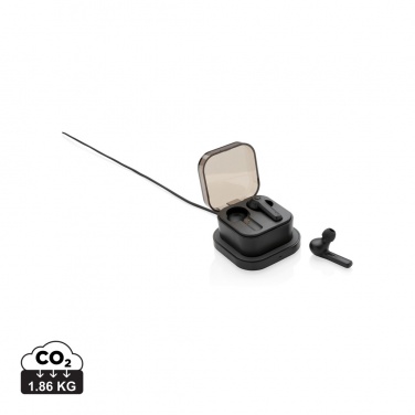 Logotrade business gift image of: TWS earbuds in wireless charging case