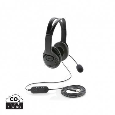 Logotrade promotional item picture of: Over ear wired work headset