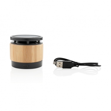 Logotrade promotional giveaway picture of: Bamboo wireless charger speaker