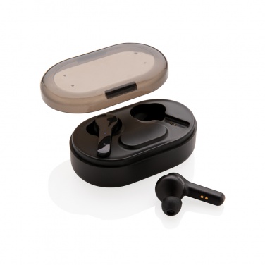 Logotrade corporate gift image of: Light up logo TWS earbuds in charging case