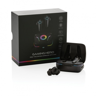 Logo trade promotional item photo of: RGB gaming earbuds with ENC