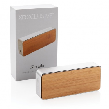 Logo trade promotional products picture of: Nevada Bamboo 3W wireless speaker