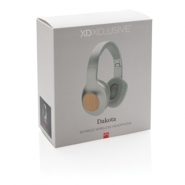 Logo trade corporate gifts picture of: Dakota Bamboo wireless headphone