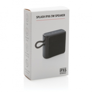 Logo trade promotional gifts image of: Splash IPX6 3W speaker