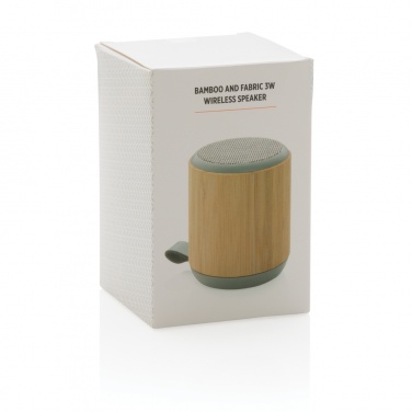 Logotrade promotional giveaway picture of: Bamboo and fabric 3W wireless speaker