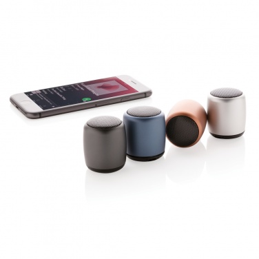 Logo trade promotional products image of: Mini aluminium wireless speaker