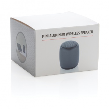 Logo trade promotional item photo of: Mini aluminium wireless speaker