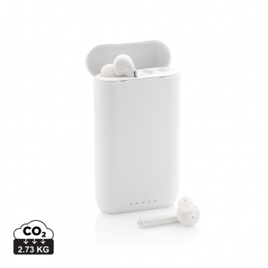 Logotrade promotional gifts photo of: Liberty TWS earbuds with 5.000 mAh powerbank