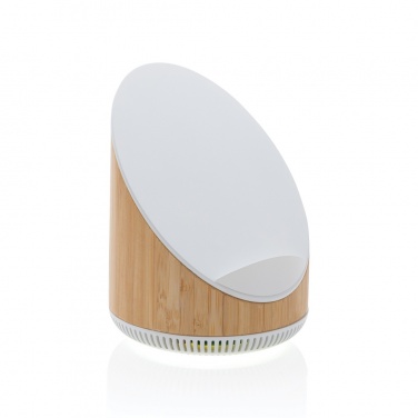 Logotrade promotional merchandise photo of: Ovate bamboo 5W speaker with 15W wireless charger