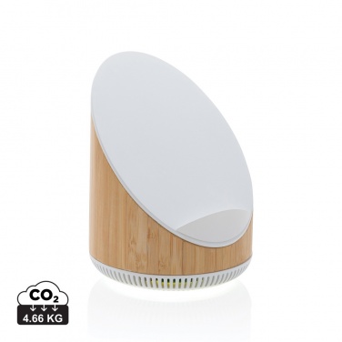 Logotrade promotional merchandise picture of: Ovate bamboo 5W speaker with 15W wireless charger