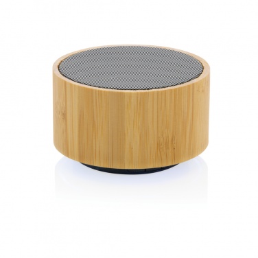 Logo trade promotional gifts image of: RCS recycled plastic and bamboo 3W wireless speaker