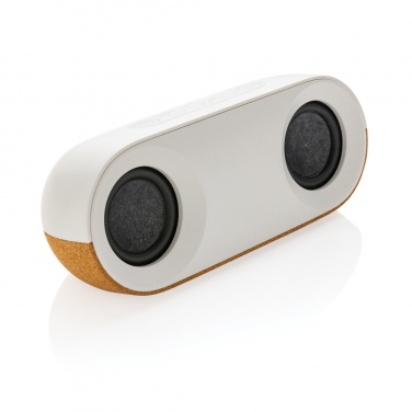 Logo trade promotional merchandise picture of: Oregon RCS recycled plastic and cork 10W speaker