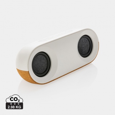 Logo trade advertising product photo of: Oregon RCS recycled plastic and cork 10W speaker