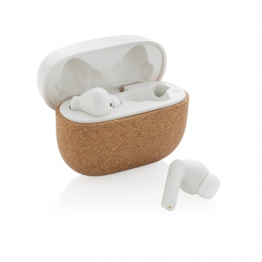 Logotrade business gift image of: Oregon RCS recycled plastic and cork TWS earbuds