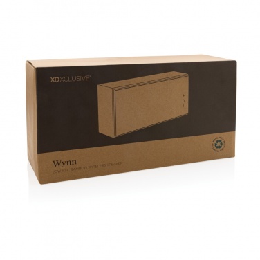 Logo trade promotional items image of: Wynn 20W bamboo wireless speaker