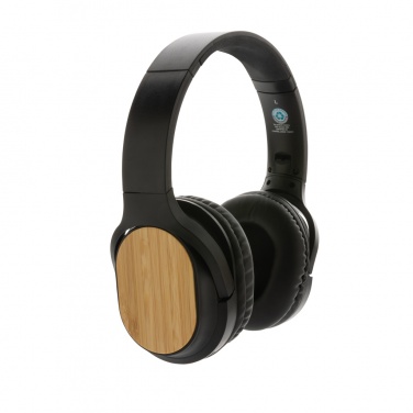 Logo trade corporate gift photo of: RCS and bamboo Elite Foldable wireless headphone