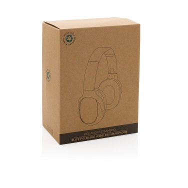 Logo trade advertising products picture of: RCS and bamboo Elite Foldable wireless headphone