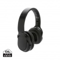 RCS recycled plastic Elite Foldable wireless headphone, black