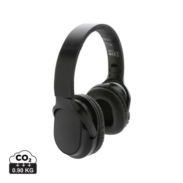 Logo trade advertising products image of: RCS recycled plastic Elite Foldable wireless headphone